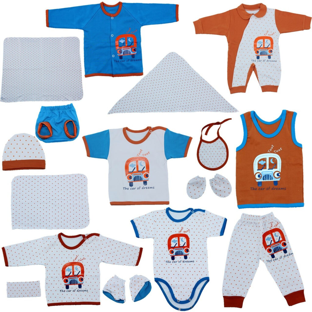 ست لباس نوزادی ندا ساراگل مدل 1916